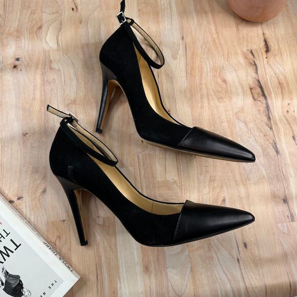 Kate Spade Black Liza Suede Heels - Picture 2 of 4